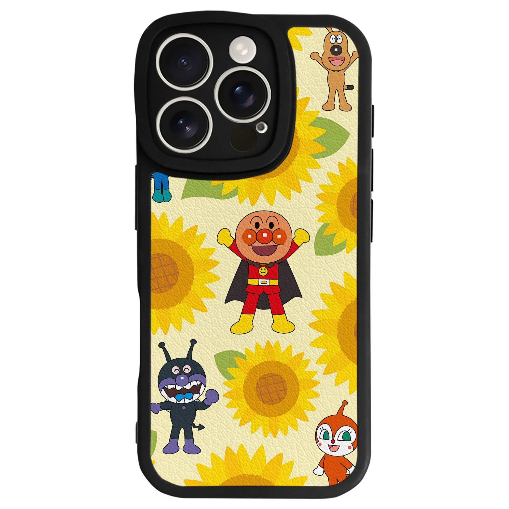 （画像用） アンパンマン Anpanman 【iPhone 16シリーズ対応】シリコンスマホケース（レザー調） 材質：シリコン